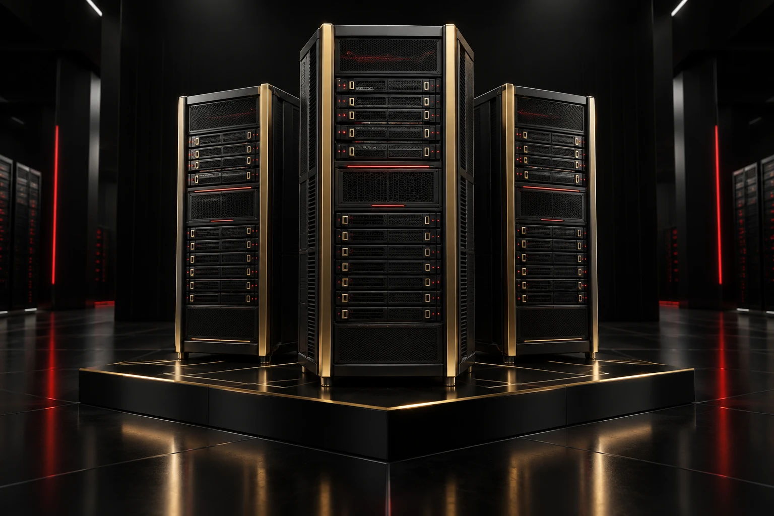 Gold WordPress Hosting — gold server illustration