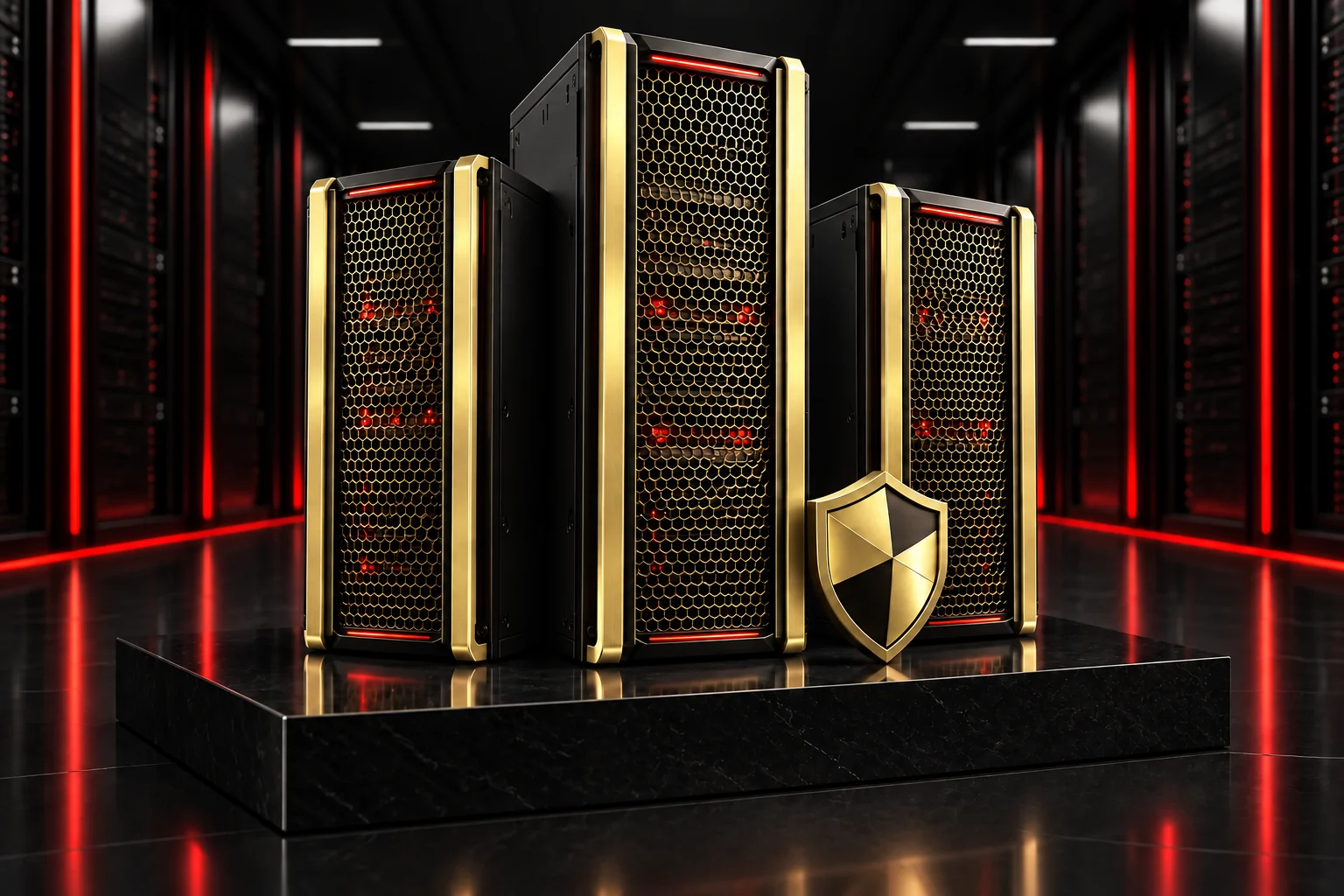 Gold Elite Hosting server illustration