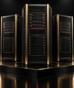 Gold WordPress Hosting server illustration