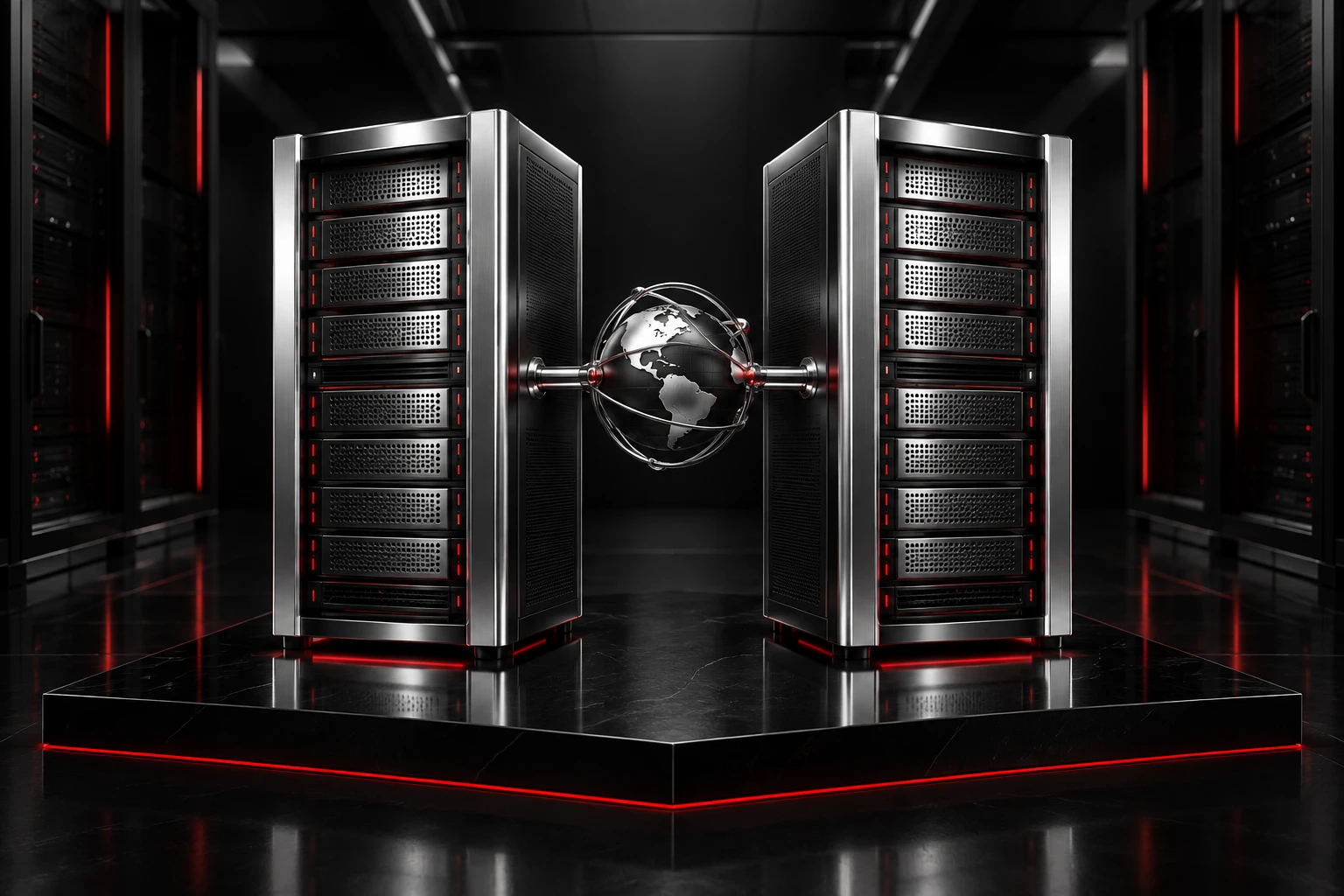 Silver WordPress Hosting server illustration